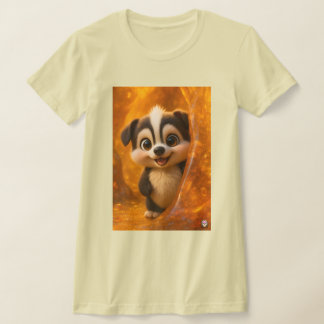 Wuffoo Surffie Cute Kawaii Hond Amber T-shirt