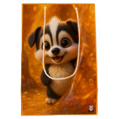 Wuffoo Surffie Cute Kawaii Puppy Amber Medium Cadeauzakje (Achterkant)