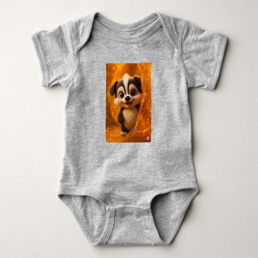 Wuffoo Surffie Cute Kawaii Puppy Amber Romper (Voorkant)