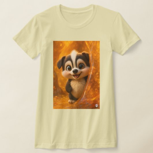 Wuffoo Surffie Cute Kawaii Puppy Amber tee T-shirt (Laagn)