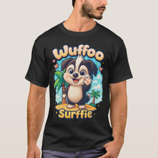 Wuffoo Surffie Cute Kawaii Puppy Tropical Island T-shirt