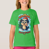 Wuffoo Surffie Prettig Kerstfeest Kawaii 3D Feestd T-shirt (Voorkant)