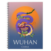 Wuhan China Draak reisposter Notitieboek (Voorkant)