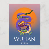 Wuhan China Dragon-reisposter Briefkaart (Voorkant)