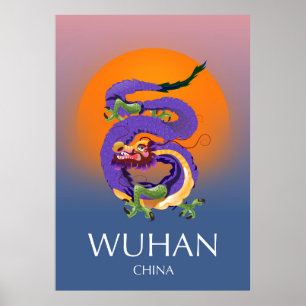 Wuhan China Dragon-reisposter Poster