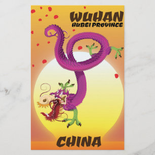 Wuhan Hubei provincie china dragon Briefpapier