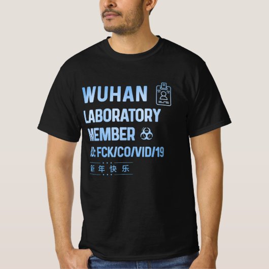 Wuhan Laboratory Virus chinese T-shirt (Voorkant)