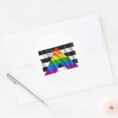 Wuiven recht bondgenoot vlag ronde sticker (Envelop)