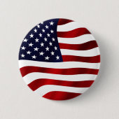Wuivende Amerikaanse vlag Ronde Button 5,7 Cm (Voorkant)