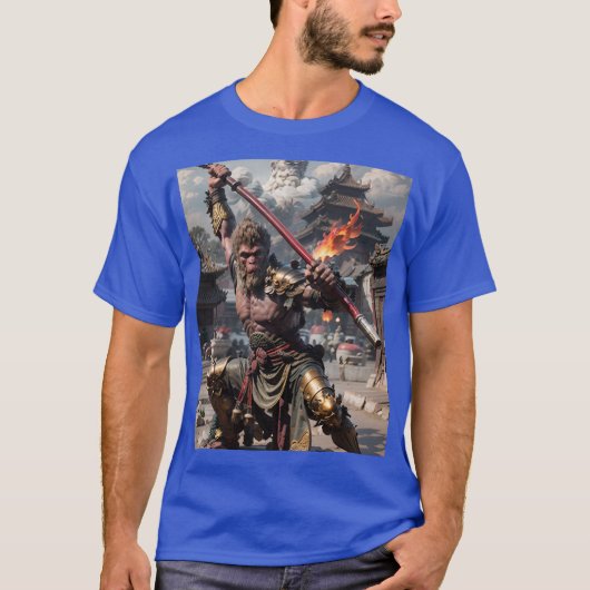 Wukong met knuffel t-shirt (Voorkant)