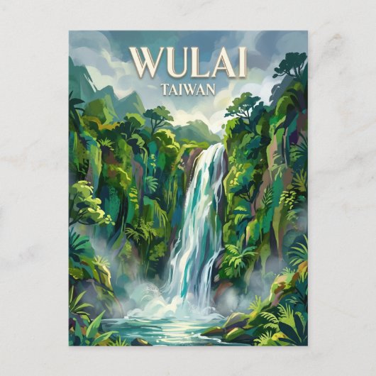 Wulai Waterval Taiwan Briefkaart (Voorkant)