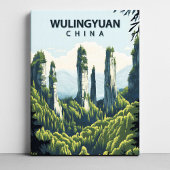 Wulingyuan China Canvas Print Travel Poster Art
