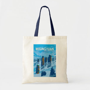 Wulingyuan Schilderachtig Gebied China Travel Art  Tote Bag