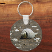 Wulkschelp op het strand - sleutelketen sleutelhanger (Voorkant)