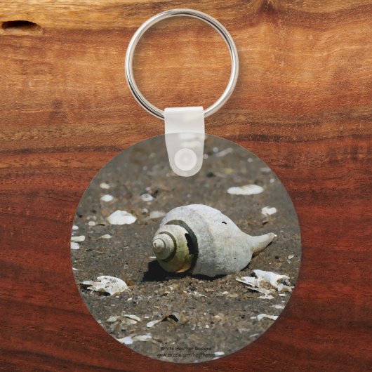 Wulkschelp op het strand - sleutelketen sleutelhanger (Voorkant)