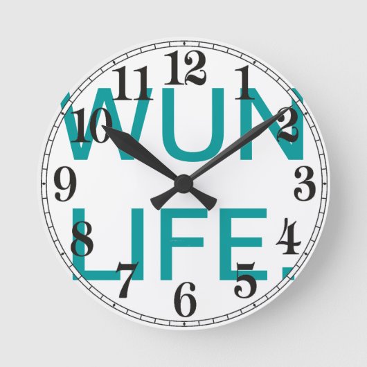 WUN ROUND KANTOOR CLOCK RONDE KLOK (Voorkant)