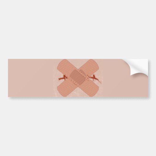 Wunde Pflaster cut suture band aid Bumpersticker (Voorkant)