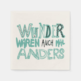 Wunder waren ook eens anders servet