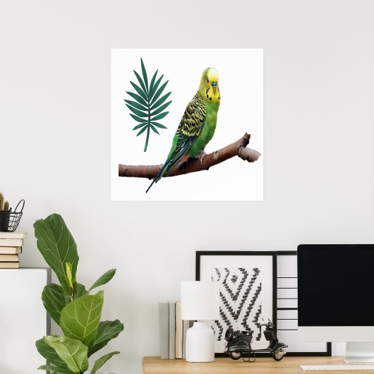 Wunderbares Wellensittich Poster (Thuiskantoor)