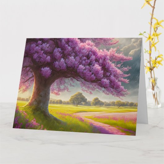 Wunderschön blühender Baum Kaart (Gele Bloem)