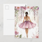 Wunderschöne Aquarell Ballerina im Tutu  Briefkaart (Voorkant / Achterkant)