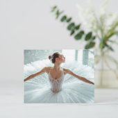 Wunderschöne Ballerina im Tutu  Briefkaart (Staand voorkant)