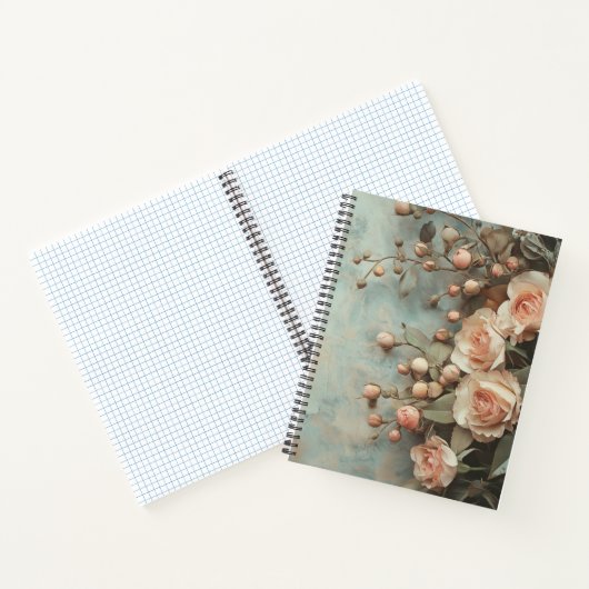 Wunderschöne Nostalgische Rosen  Notitieboek (Binnen)