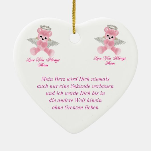 Wunderschöne Sternenkinderhängedeko Keramisch Ornament (Achterkant)