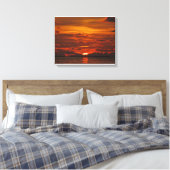 Wunderschöner Sonnenuntergang am Meer Canvas Afdruk (Insitu (Slaapkamer))