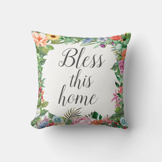 Wunderschönes Blumen-Design zum personalisieren! Kussen (Voorkant)