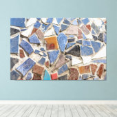Wunderschönes Mosaik für die (Lein)Wand! Canvas Afdruk (Insitu (Houten vloer))