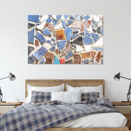 Wunderschönes Mosaik für die (Lein)Wand! Canvas Afdruk (Insitu (Slaapkamer))