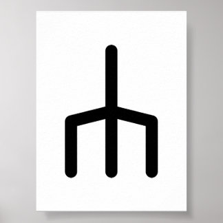 WUNJO Noordse Rune (Vreugde, Harmonie) | Elder Fut Poster