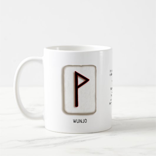 Wunjo RuneStone-Mok Koffiemok (Links)
