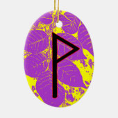 Wunjo Viking Rune Yule Ornament - Joy! (Achterkant)