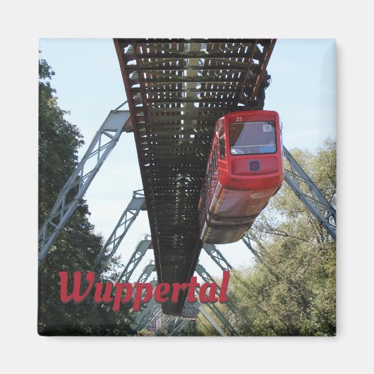 Wuppertal drijvende trein/Wuppertaler Schwebebahn Magneet (Voorkant)
