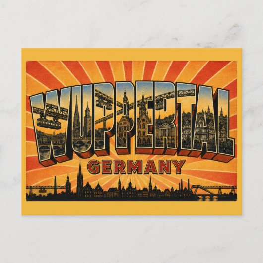 Wuppertal Duitsland Schwebebahn Briefkaart (Voorkant)