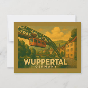 Wuppertal Duitsland Stad Kunst Briefkaart