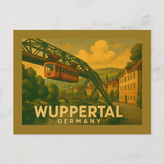 Wuppertal Duitsland Stad Kunst Briefkaart (Voorkant)