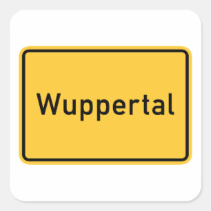 Wuppertal, Duitsland verkeersbord Vierkante Sticker