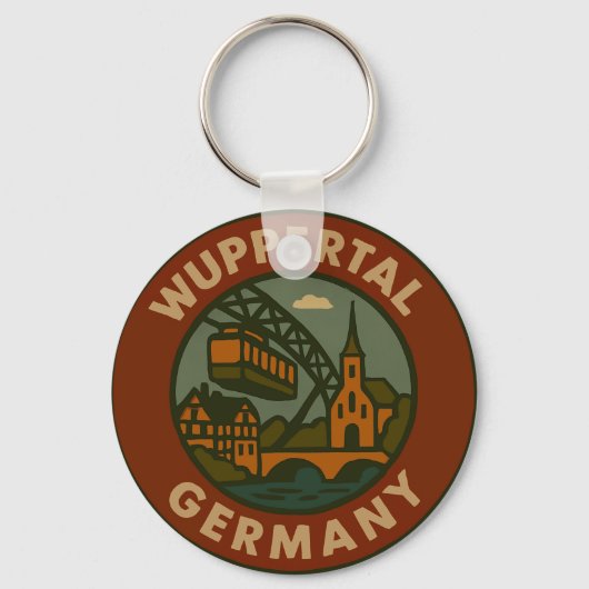 Wuppertal Germany City Art Sleutelhanger (Achterkant)