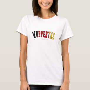 Wuppertal in Duitsland, nationale vlagkleuren T-shirt