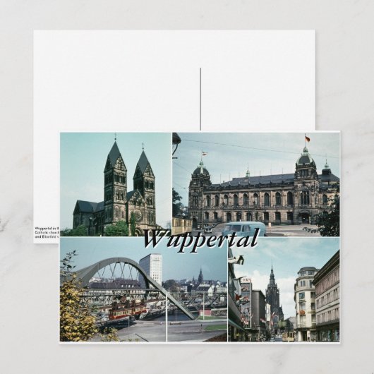  Wuppertal Photo Collage Briefkaart (Voorkant / Achterkant)