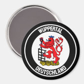 Wuppertal Round Emblem Magneet (Voorkant / Achterkant)