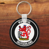 Wuppertal Round Emblem Sleutelhanger (Voorkant)