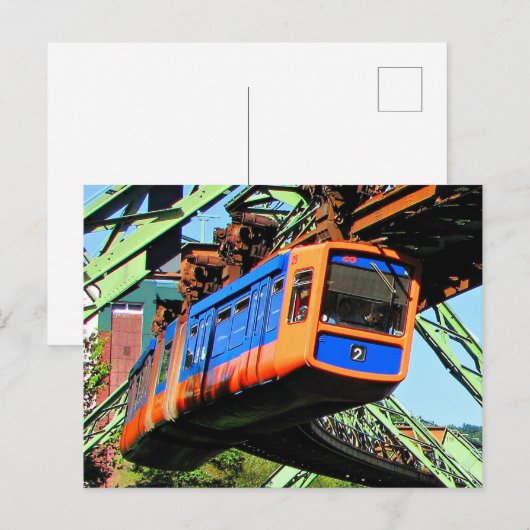 Wuppertal Schwebebahn in Elberfeld Briefkaart (Voorkant / Achterkant)