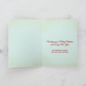 Wurging over een kerstland feestdagen kaart (Binnen)