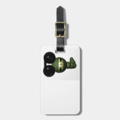 Wurm mit Sonnenbrille Bagagelabel (Voorkant verticaal)