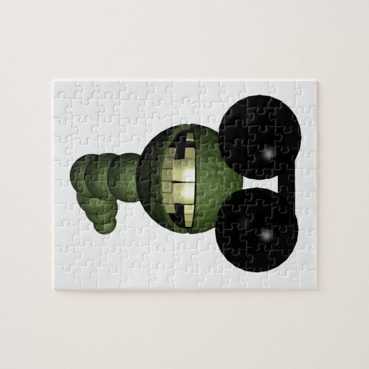 Wurm mit Sonnenbrille Legpuzzel (Horizontaal)