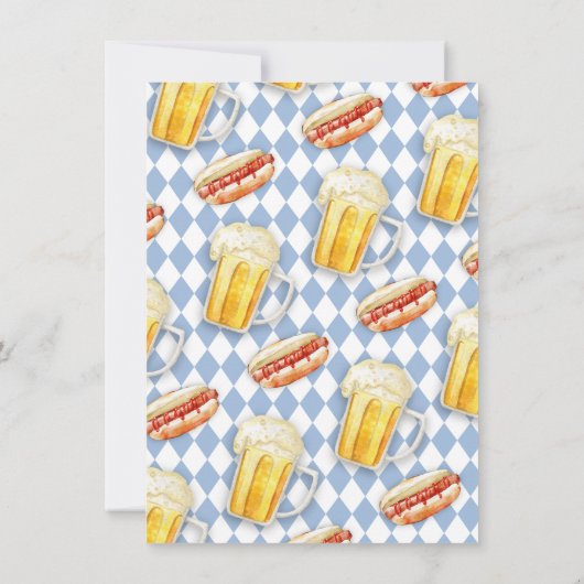 Wurst gedrag Oktoberfest Party Kaart (Achterkant)